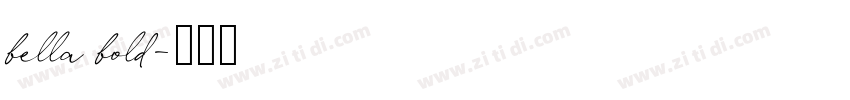 bella bold字体转换